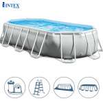 Bể bơi khung kim loại chịu lực cao cấp OVAL PREMIUM dài 5m INTEX 26796