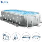 Bể bơi khung kim loại chịu lực cao cấp OVAL PREMIUM dài 6m1 INTEX 26798