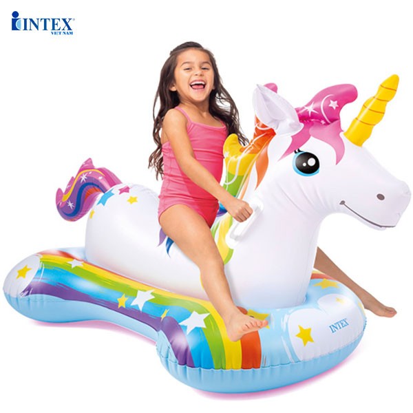 Phao bơi ngựa thần sắc màu cho bé INTEX 57552