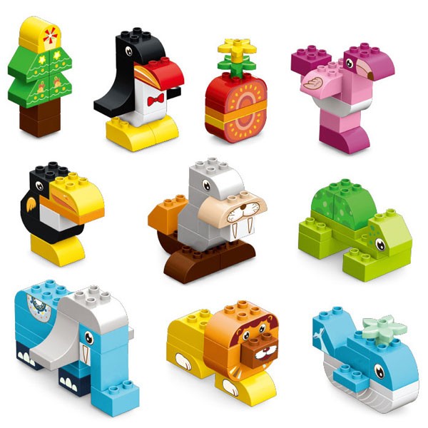 Bộ bàn chơi LEGO đa năng 2 ghế tặng bộ xếp hình 100 chi tiết cỡ lớn 188T-9