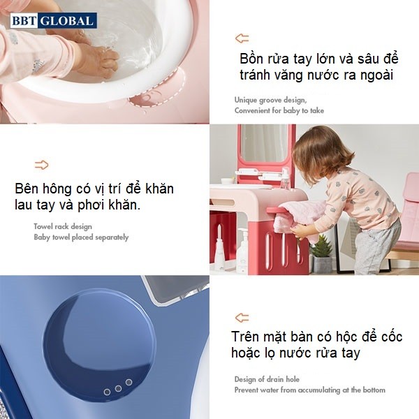 Bộ bàn cho bé tập vệ sinh cá nhân BBT GLOBAL GGD501