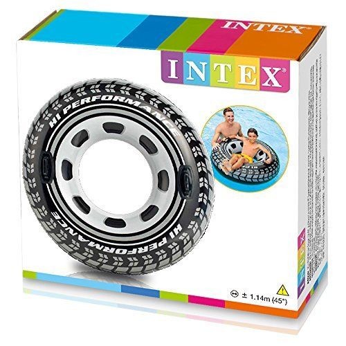 Phao bơi tròn 114cm hình lốp xe có tay cầm INTEX 56268
