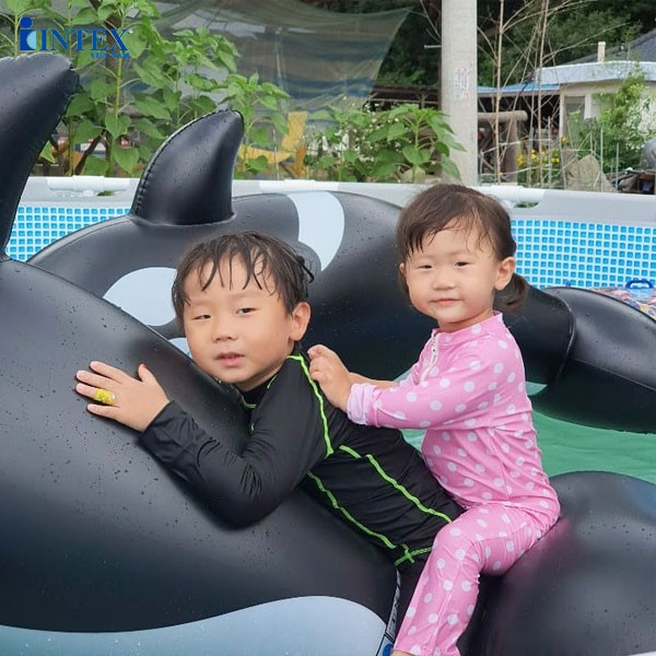 Phao bơi cá voi đen intex 58561