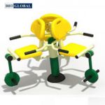 Thiết bị thể dục ngoài trời ghế tập chân 3 chỗ ngồi BBT Global KXJS-059