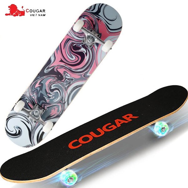 Ván trượt 9 lớp Cougar bánh sáng kèm túi đeo vai+bộ dụng cụ MH3108QS