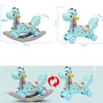 Ngựa bập bênh kết hợp xe chòi chân có nhạc cho bé RK-511