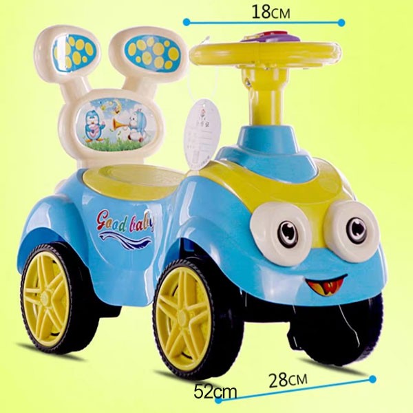 Xe chòi chân ô tô cho bé có nhạc hình Minion SW003