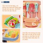 Đồ chơi bếp nấu ăn cho bé 26 chi tiết hồng 889-174