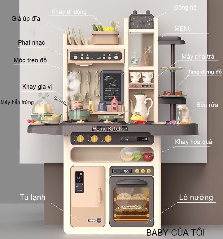 Bộ đồ chơi nấu ăn cỡ đại 65 chi tiết 889-212