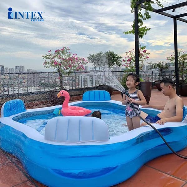 Bể bơi phao Salon 2m29 hình vuông INTEX 56475
