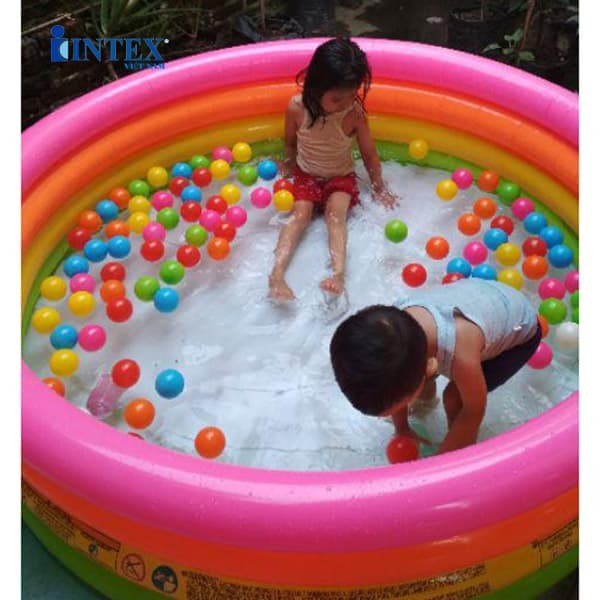 Bể bơi phao INTEX cầu vồng 4 tầng 1m68 - 56441