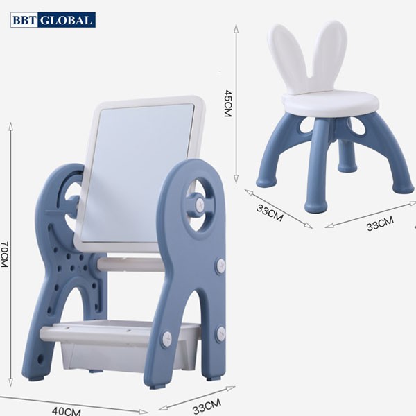 (QUÀ TẶNG KHÔNG BÁN) Đồ chơi xếp hình 6in1 kiêm bàn ghế và bảng vẽ BV6601
