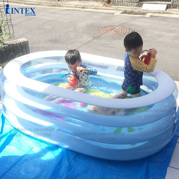 Bể bơi phao 3 tầng INTEX hình Oval 57482 (163*107cm)