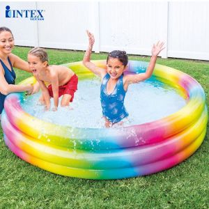 Hồ bơi phao sắc màu 3 tầng cho bé 1m68 INTEX 58449