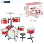 Bộ trống đồ chơi cho bé 9 chi tiết cỡ lớn kèm ghế ngồi M6309