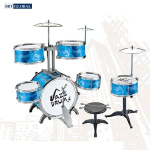 Bộ trống đồ chơi cho bé 9 chi tiết cỡ lớn kèm ghế ngồi M6310