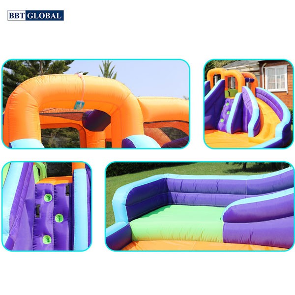 Bể bơi phao cầu trượt liên hoàn cỡ lớn SL102