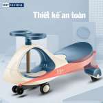 Xe lắc cao cấp bánh PU giảm sóc có đèn và nhạc BBT GLOBAL SW004