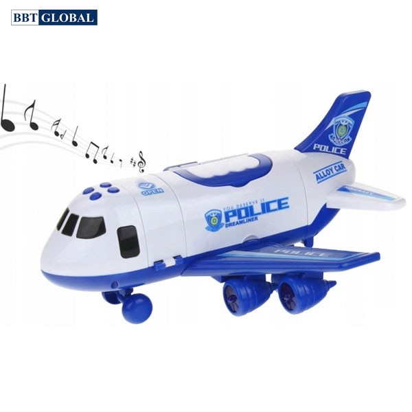 Đồ chơi mô hình máy bay cảnh sát có đèn và nhạc 660-A242