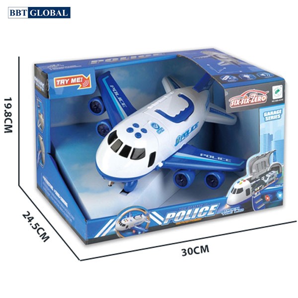 Đồ chơi mô hình máy bay cảnh sát có đèn và nhạc 660-A242