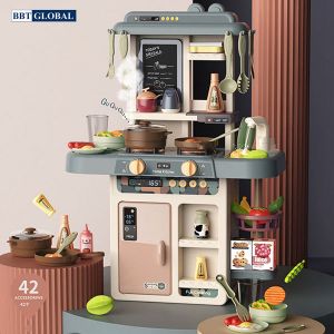 Đồ chơi nấu ăn 63cm 42 chi tiết xanh có khói 889-187