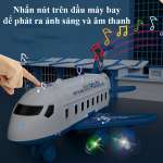 Mô hình máy bay cảnh sát có đèn và nhạc cỡ lớn SJ670C