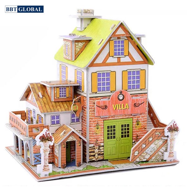 Xếp mô hình 3D ngôi nhà biệt thự cho bé 3D-29