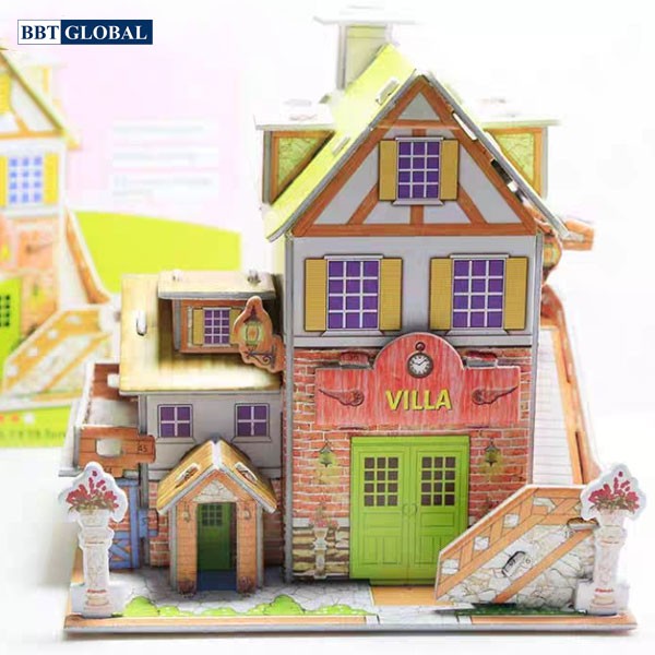 Xếp mô hình 3D ngôi nhà biệt thự cho bé 3D-29