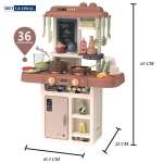 Đồ chơi bếp nấu ăn 63cm 36 chi tiết màu hồng 889-190