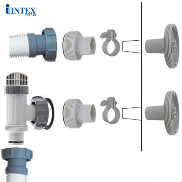Bộ 2 chiếc cút nối từ ống máy lọc nước cát sang bể có lỗ nhỏ INTEX 29061