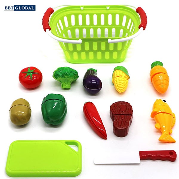 Bộ đồ chơi cắt ghép rau củ quả cao cấp 666-25