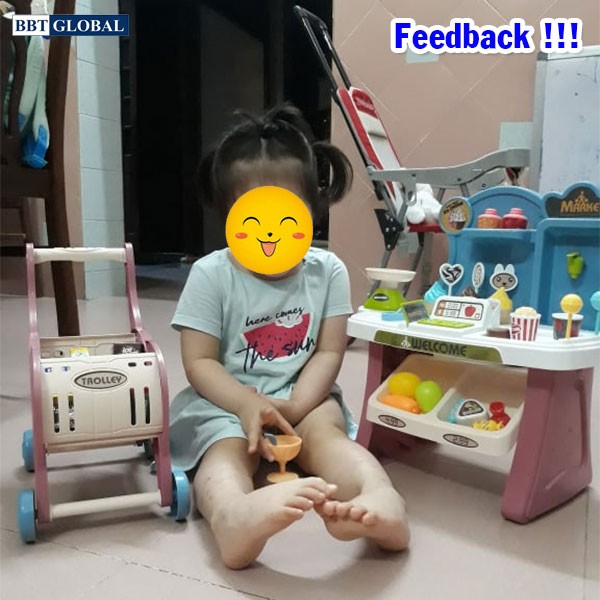 Quầy bán bánh ngọt và xe đẩy siêu thị cho bé 668-82