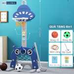 Đồ chơi cột ném bóng rổ cho bé 6 trong 1 cỡ lớn BBT GLOBAL BBR02