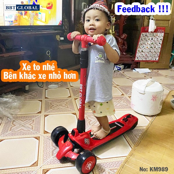 Xe trượt scooter bánh phát sáng BBT GLOBAL KM989