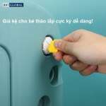Giá kệ để đồ chơi kèm giá sách cho bé BBT Global SH9603GS - Xanh