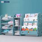 Giá kệ để đồ chơi kèm giá sách cho bé BBT Global SH9603GS - Xanh