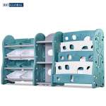 Giá kệ để đồ chơi kèm giá sách cho bé BBT Global SH9603GS - Xanh