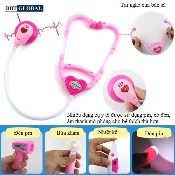 Đồ chơi bác sĩ cho bé 39 chi tiết cỡ lớn HZ611-B