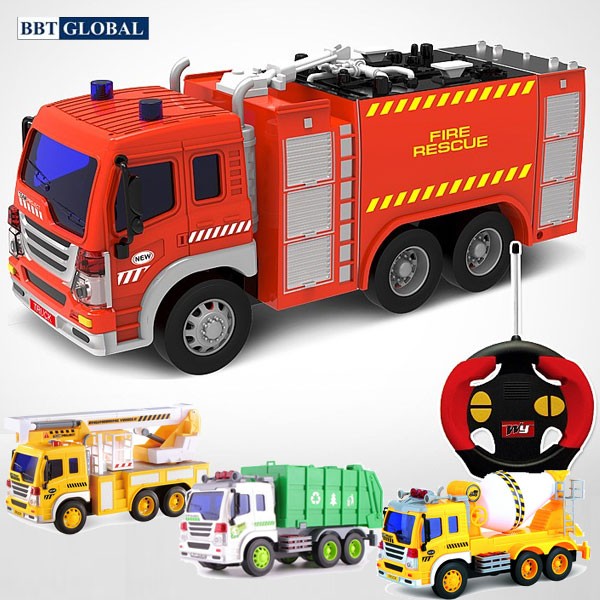 Mô hình xe cứu hỏa, xe môi trường, xe công trường có khiển từ xa WY1006/WY1002