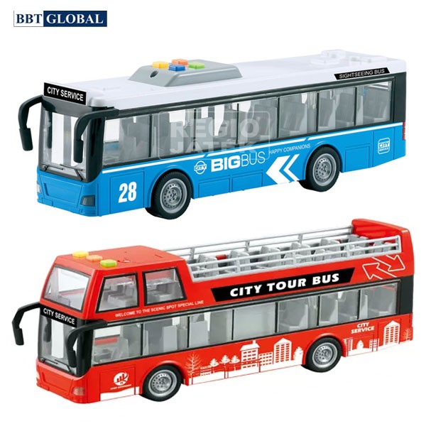 Mô hình xe bus thành phố cỡ lớn có đèn và nhạc WY916A/ WY910B