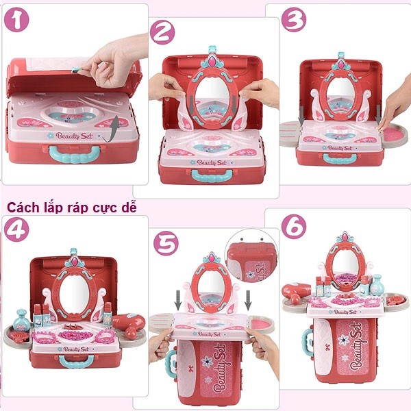 Bộ đồ chơi trang điểm 3 trong 1 cho bé BBT Global 008-973