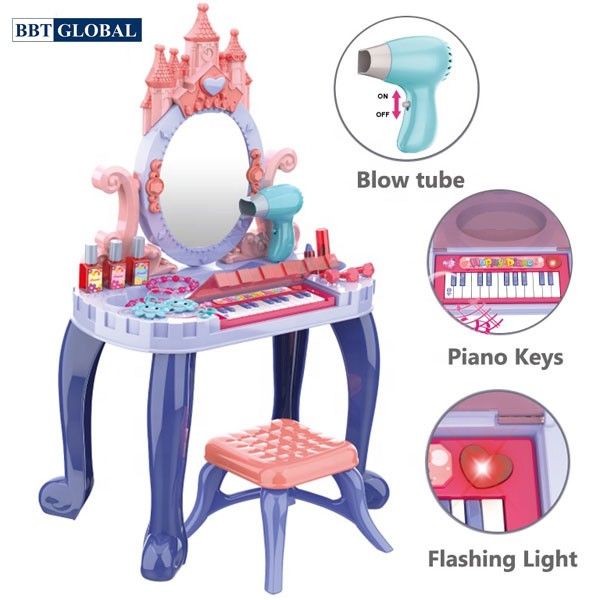 Bàn trang điểm lâu đài kèm đàn Piano cho bé 661-136