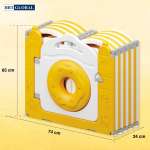 Quây cũi gấp gọn kẻ sọc có bóng rổ và ném vòng BBT GLOBAL BR9507S - Xanh