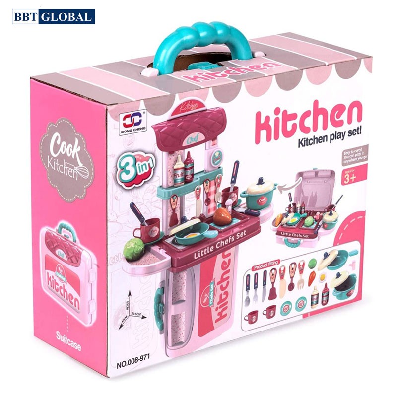 Bộ đồ chơi nấu ăn 3 trong 1 cho bé BBT Global 008-971