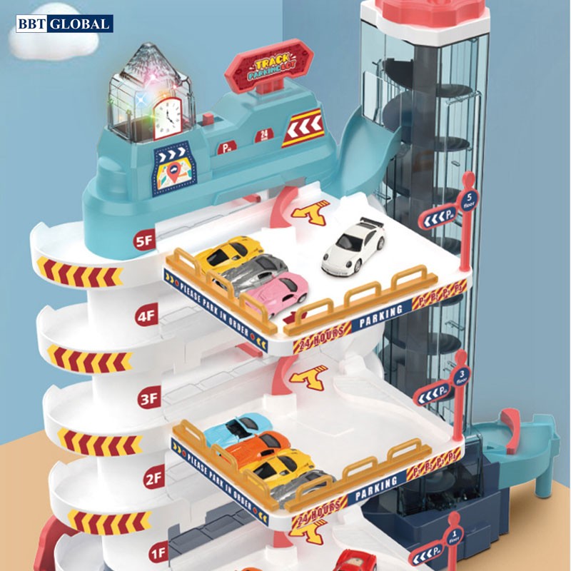 Đồ chơi mô hình đường ray kỳ thú- Garage ô tô tự động 5 tầng 3302A