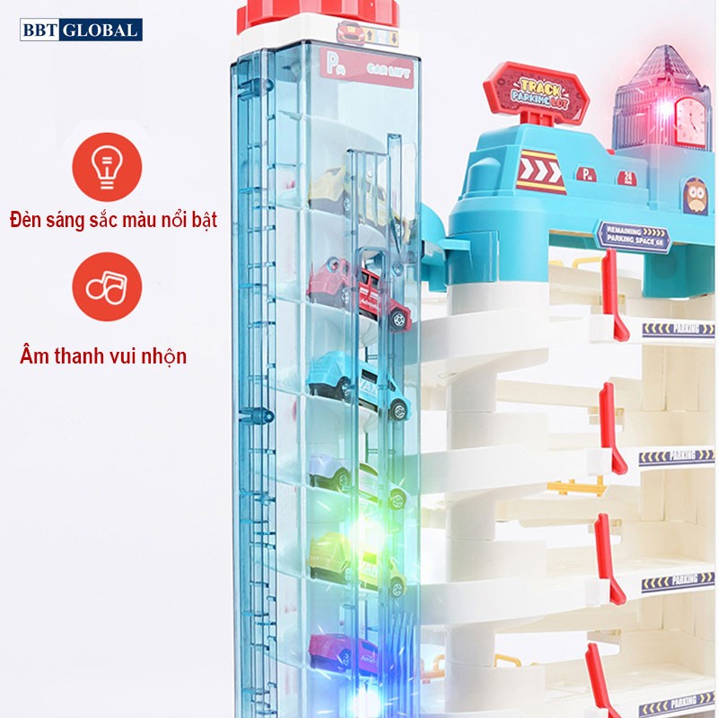 Đồ chơi mô hình đường ray kỳ thú- Garage ô tô tự động 5 tầng 3302A