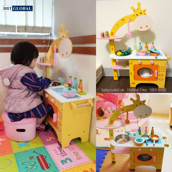 Đồ chơi nấu ăn gỗ chú hươu cao cổ MSN15029