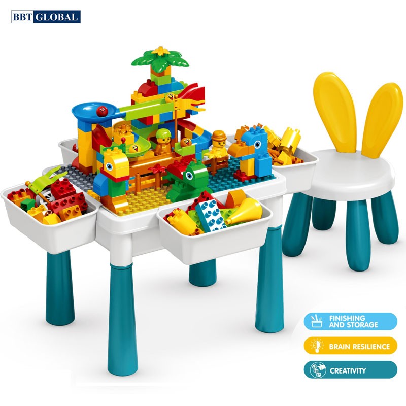 Bộ bàn ghế xếp hình LEGO đa năng kèm 105 chi tiết xếp hình cỡ lớn UG401-2