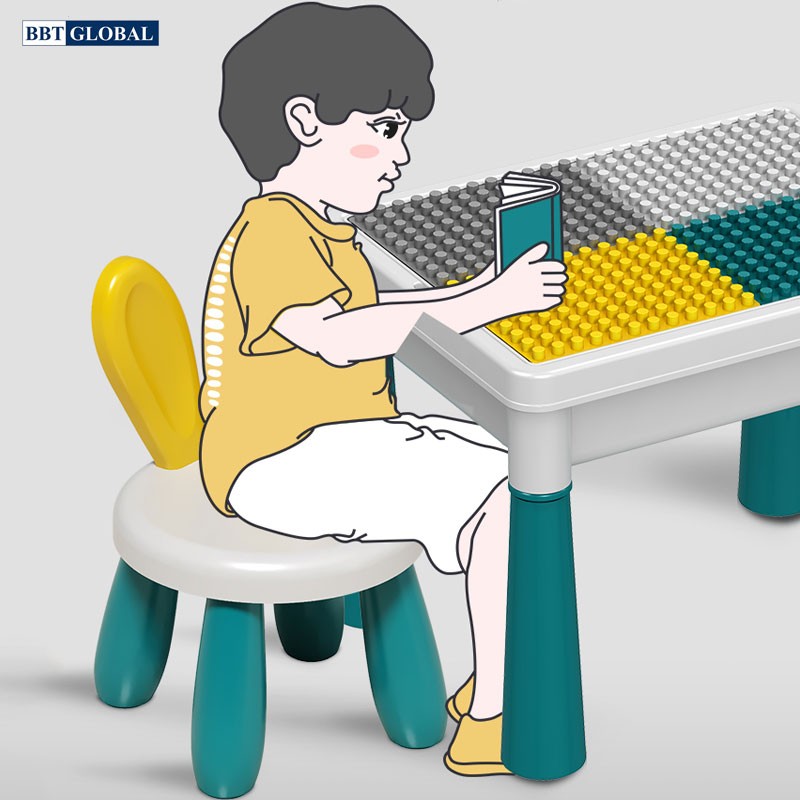 Bộ bàn ghế xếp hình LEGO đa năng kèm 105 chi tiết xếp hình cỡ lớn UG401-2