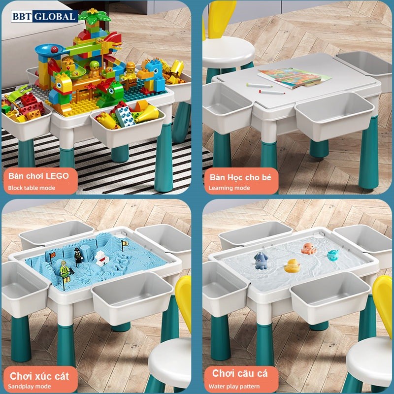 Bộ bàn ghế xếp hình LEGO đa năng kèm 105 chi tiết xếp hình cỡ lớn UG401-2